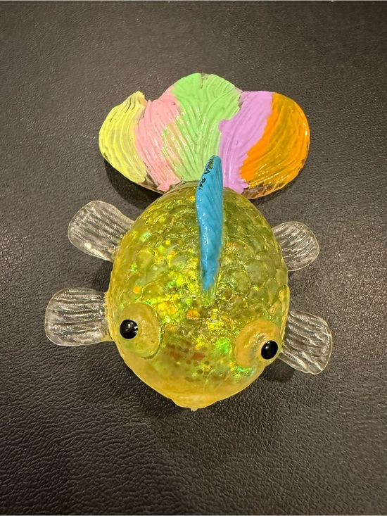 Squish Accessories - Yellow Sugar Squeeze Koi Fish Squish - 3”